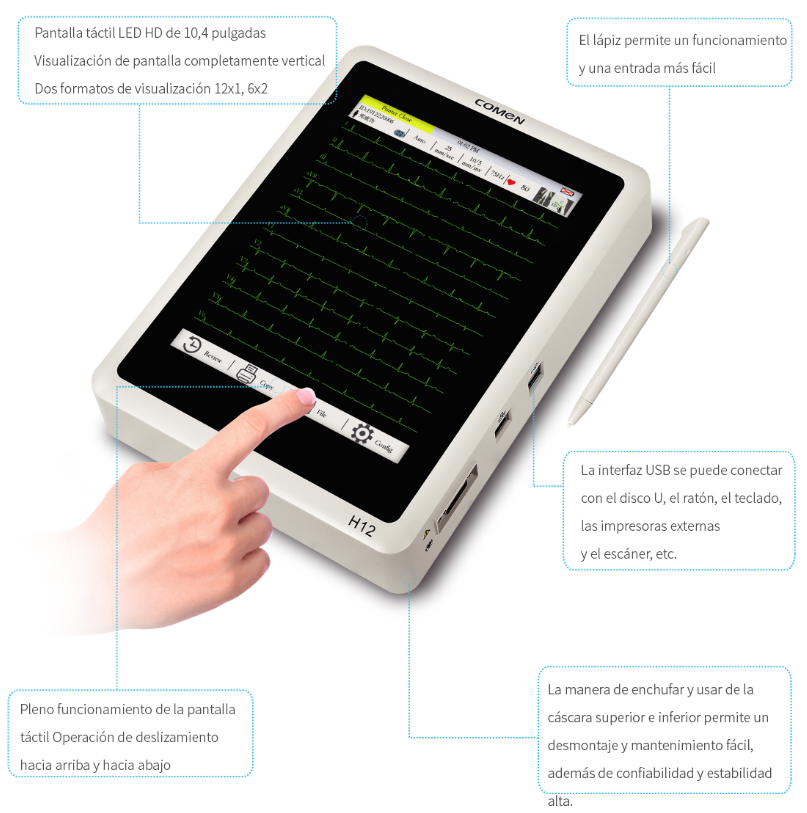Comen h12 electrocardiografo innovamedica